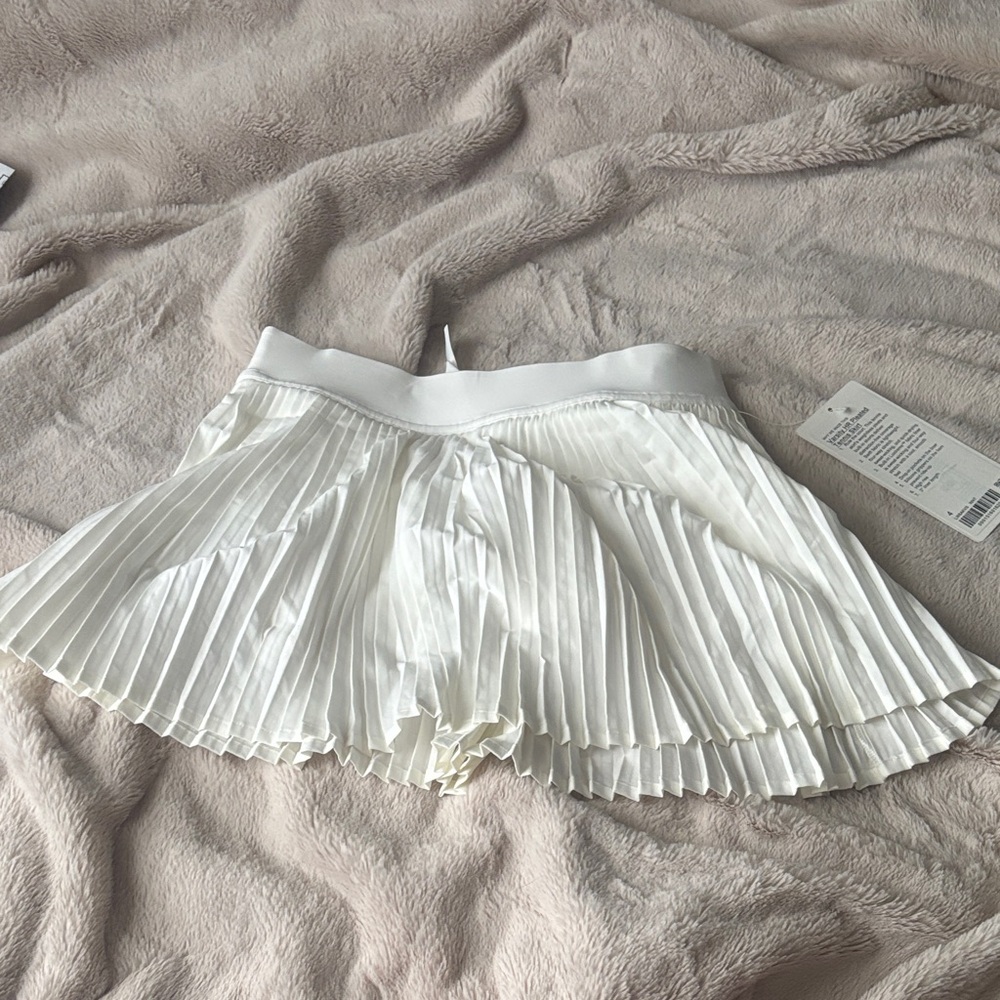 lululemon athletica White Pleated Mini Skirt